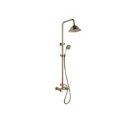 Edouard Rousseau - Colonne de Douche Thermostatique Rétro - Douchette 1 Jet - Sécurité 38°C - Vieux Bronze