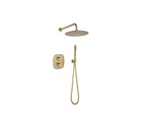 Edouard Rousseau - Colonne de Douche Thermostatique WALL - Douchette 1 Jet - Robinetterie Encastrée Laiton Brossé