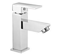 Edouard Rousseau - Mitigeur Lavabo Gerzat - Aérateur Réducteur de Débit - Poignée en Métal - 150 (Hauteur) x 100 (Saillie) mm - Chromé