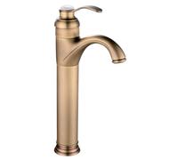 Edouard Rousseau - Mitigeur Lavabo Haut BYRON - Poignée Métal - Finition Vieux Bronze - Design Rétro