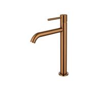 Edouard Rousseau - Mitigeur Lavabo Haut SCRIPY - Bec Élevé pour Vasque à poser - Aérateur Économie d’Eau - Cuivre Titane