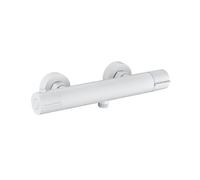 Edouard Rousseau - Mitigeur Thermostatique Douche AKILA - Corps Froid - Sécurité 38 °C - Débit 9,5 L/min - 7 Finitions Disponibles (Blanc Mat)