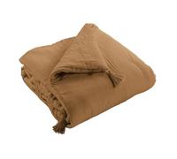 Edredon 150x150 cm Gaze de Coton Camel