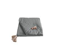 - Edredon en coton avec pompons 190x90cm - Gris clair - Panama