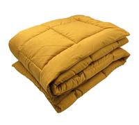 Edredon en polyester et microfibre 140x160 cm LAZY jaune miel