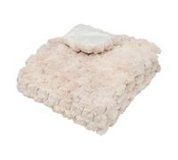 Edredon Imitation Fourrure Adriel 80x180cm Beige