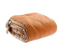 Edredon pompons Elise rouille 80 x 180 cm Vivaraise