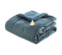 Atmosphera Édredon Velours Hiver Bleu