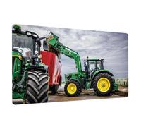 Éducatif Sous-main pour Enfant 40x70cm - Tapis de Bureau Imperméable - Tapis de Protection Antidérapant - Cuir PU Double Face effaçable facile à nettoyer - pour Devoirs, Dessin (Tracteur) (A)