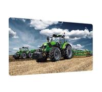 Éducatif Sous-main pour Enfant 40x70cm - Tapis de Bureau Imperméable - Tapis de Protection Antidérapant - Cuir PU Double Face effaçable facile à nettoyer - pour Devoirs, Dessin (Tracteur)