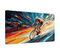 Éducatif Sous-main pour Enfant Cuir PU à Nettoyer Thème Vélo 70x40cm