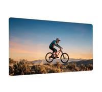 Éducatif Sous-main pour Enfant Cuir PU à Nettoyer Thème Vélo 70x40cm | Tapis de Bureau Imperméable Cuir PU Double Face effaçable facile Protection Antidérapant pour Devoirs Dessin