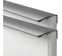 EDvkrgqx Poignées de traction meubles invisibles en aluminium Space | Multicolore plusieurs tailles : utilisation de porte d'armoire de cuisine.(Grey,Hole distance 192mm)