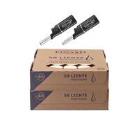 EDZARD 100 bougies chauffe-plat avec 2 briquets (Ø 38 mm), godet acrylique | blanches et sans parfum, veilleuses, pour photophores et lanternes, paraffine, mariage et restaurant, anniversaire et Noël