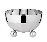 EDZARD Bol décoratif Chicago, sur pieds boule (Ø 15 cm, H 9 cm), acier | poli miroir, vide-poche, coupelle décorative, plat de service, pour fruits et snacks, centre de table, idée cadeau