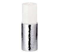 EDZARD Bougeoir Agadir (H 15 cm, Ø 8,5 cm), Acier Inoxydable | pour bougies pilier Ø 8 cm, résistant à la ternissure, centre de table, idée cadeau, décoration de table