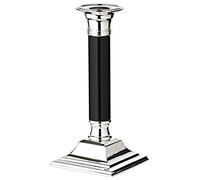 EDZARD bougeoir Lincoln, Tige Noire, Hauteur 19 cm, argenté Noble, résistant au ternissement