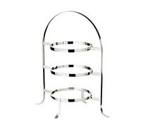 EDZARD étagère Porte-Assiettes Sina, argenté, Hauteur 42 cm, pour 3 Assiettes ø 20 à 28 cm