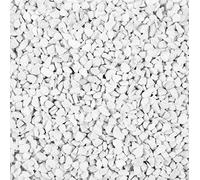 EDZARD Granulés décoratifs/Pierres décoratives (2-3 mm), 2 kg, couleur blanc, étanche, sans poussière, dans un sachet refermable, verre à bougie Domo gratuit