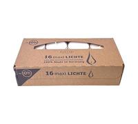 EDZARD Lot de 16 maxi bougies chauffe-plat ø 54 mm, blanc, sans parfum, coque en plastique transparent