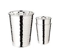 EDZARD Lot de 2 mugs en argent Mido, martelé, argenté, hauteur 10 cm