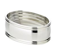 EDZARD Lot de 6 Ronds de Serviette plaqué Argent schwerversilbert qualiPlated Fil, Cachet, Argent, 5,5 cm