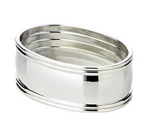 EDZARD Lot de 6 Ronds de Serviette plaqué Argent schwerversilbert qualiPlated Fil, Cachet, Argent, 5,5 cm