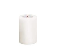 EDZARD Photophore Cornelius (H 15 cm, Ø 10 cm), Blanc | aspect bougie pilier, ne se consume jamais, sans coulée de cire, pour maxi bougies chauffe-plat