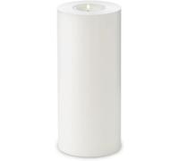 EDZARD Photophore Cornelius (H 18 cm, Ø 8 cm), Blanc | aspect bougie pilier, ne se consume jamais, sans coulée de cire, pour bougies chauffe-plat, polyéthylène 100 % recyclable