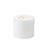 EDZARD Photophore Cornelius (H 9 cm, Ø 10 cm) | aspect bougie pilier, ne se consume jamais, sans coulée de cire, pour maxi bougies chauffe-plat