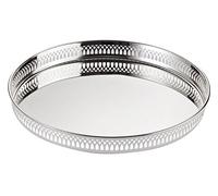 EDZARD Plateau Rond Delphi (ø 30 cm), Argenté, Ne Ternit - Plateau de Service et Galerie