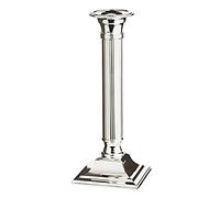 EDZARD Porte-Bougie Lincoln, Tige cannelée, argenté Noble, résistant au ternissement (Hauteur 23cm)