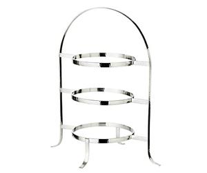 EDZARD Présentoir à Assiettes Sina (Hauteur 42 cm) martelé, plaqué Argent Lourd, pour 3 Assiettes Ø 20 à 28 cm, Porte-Assiettes