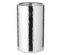 Rafraîchisseur de bouteille Nebraska, acier inoxydable martelé poli miroir, double paroi, hauteur 20 cm, ø 12 cm
