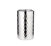 EDZARD Refroidisseur de bouteille de vin Nebraska (H 20 cm, Ø 12 cm) | Acier inoxydable poli miroir pour 1 bouteille, à motifs, double paroi, fait main, seau à champagne