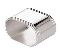 EDZARD Rond de Serviette Faden argenté, Ovale, Longueur 5 cm, Jeu de 4