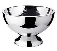 EDZARD Seau à champagne Cadiz (Ø 32 cm, H 21 cm), poli miroir | Refroidisseur de bouteille de vin pour 3 bouteilles, double paroi, intérieur martelé, vasque à glaçons, coupe à punch
