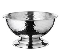 EDZARD Seau à champagne Cara Lot de 2 (Ø 40 cm, H 21 cm), acier inoxydable | Refroidisseur de bouteille de vin pour 5 bouteilles chacun, martelé, porte-bouteilles, restauration