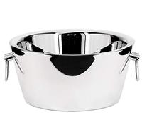 EDZARD Seau à champagne Ontario (Ø 38 cm, H 18 cm), poli miroir | Refroidisseur de bouteille de vin pour 5 bouteilles, acier inoxydable, double paroi, avec poignées, glaçons