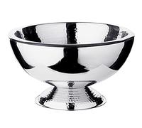 EDZARD Seau à champagne Toni (Ø 43 cm, H 24 cm), poli miroir | Refroidisseur de bouteille de vin, double paroi, intérieur et pied martelés, argenté, glaçons