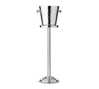EDZARD Seau à vin Capri avec support (H 83 cm, Ø 22 cm), à motifs | Refroidisseur de bouteille de vin sur pied, acier inoxydable, double paroi, avec poignées, accessoires de bar