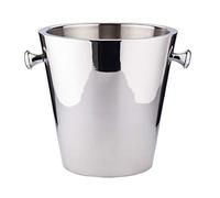 EDZARD Seau à vin Sevilla (H 23 cm, Ø 22 cm), acier inoxydable | Refroidisseur de bouteille de vin pour 1 bouteille, double paroi, avec 2 poignées, seau à champagne, accessoires de bar