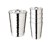 EDZARD Set de 4 gobelets en Argent Gobelet Mido, martelé, argenté Noble, Hauteur 10 cm