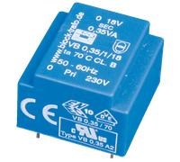 EE 20/6,1 206 - Transformateur 0,35 VA, 2 x 6 V, 2 x 29 mA