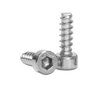 EEEBLBXNQ Boulons À Vis Taraudeuse Queue Plate, Capuchon Tête Creuse, Nickelé M4, Hexagone Hexagonal for Plastiques, 50 Pièces(M4x8mm 50pcs)