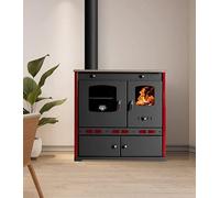 Poêle à bois avec compartiment de cuisson et plaque de cuisson Perfect Eco Lux Noir 7 kW