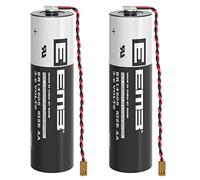 EEMB 3.6V ER6V Batterie ER14505 2700mAh Batterie au Lithium de Rechange Compatible avec Toshiba PLC ER6VC119A/119B Batterie avec Prise Noire LS14500-MDS (Lot de 2)