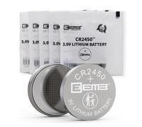 EEMB 5 Pack CR2450 Batterie 3V Batterie au Lithium Bouton Pile 2450 Batterie DL2450、ECR2450、BR2450 Pour Montres, Lampes à Thé, Bougies, SystèMe D'Alarme, Boîte à Clés de Voiture, TéléCommande
