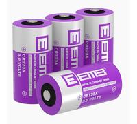EEMB Pile CR123A Lithium 3V Lot de 4 Piles CR123 CR123A CR17345 1700 mAh Longue Durée Haute Performance pour Lampe de Poche, Instrument Intelligent, Microphone etc