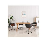 Eetkamerstoelen 4 st draaibaar stof grijs3054885